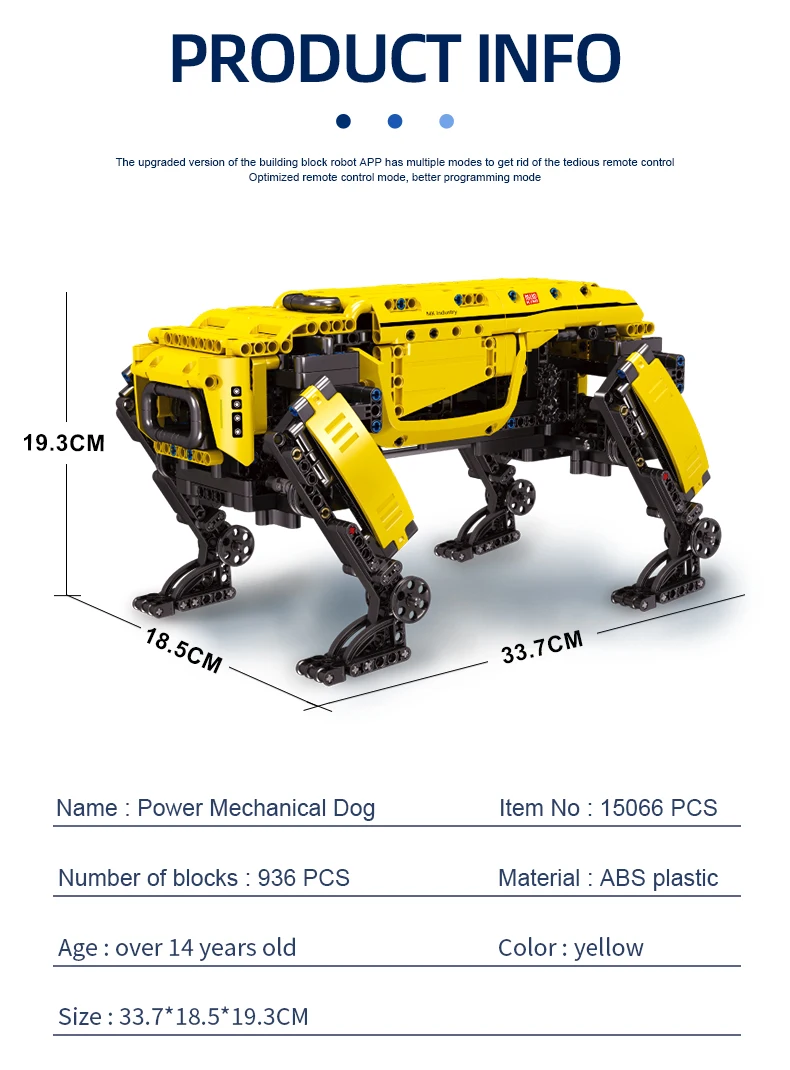 Technical Robot Toys The RC Motorized Boston Dynamics Big Dog Model AlphaDog Building Blocks Bricks Toys for Kid Christmas Gifts