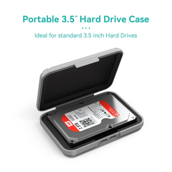 Yottamaster 5-Pack 3.5" Hard Drive Case Portable Hard Drive Disk Protective Box for 3.5 Inch HDD Storage Moistureproof Dustproof - Image 3