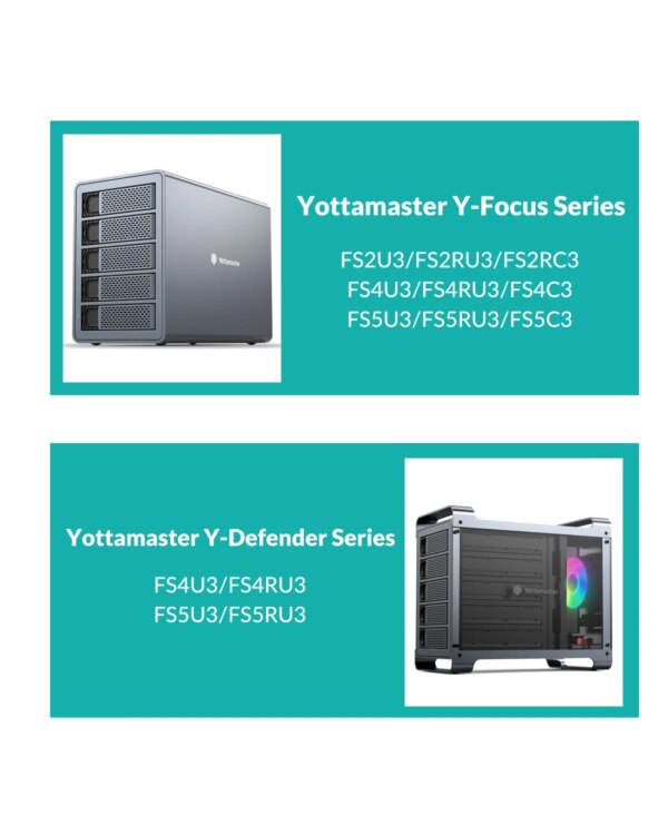 Yottamaster 2.5/3.5-Inch Hard Drive Bracket SATA Hard Drive Bracket Support Yottamaster DF4U3 DF5U3 FS5C3 FS4C3 Series-4Pcs-Pack - Image 5