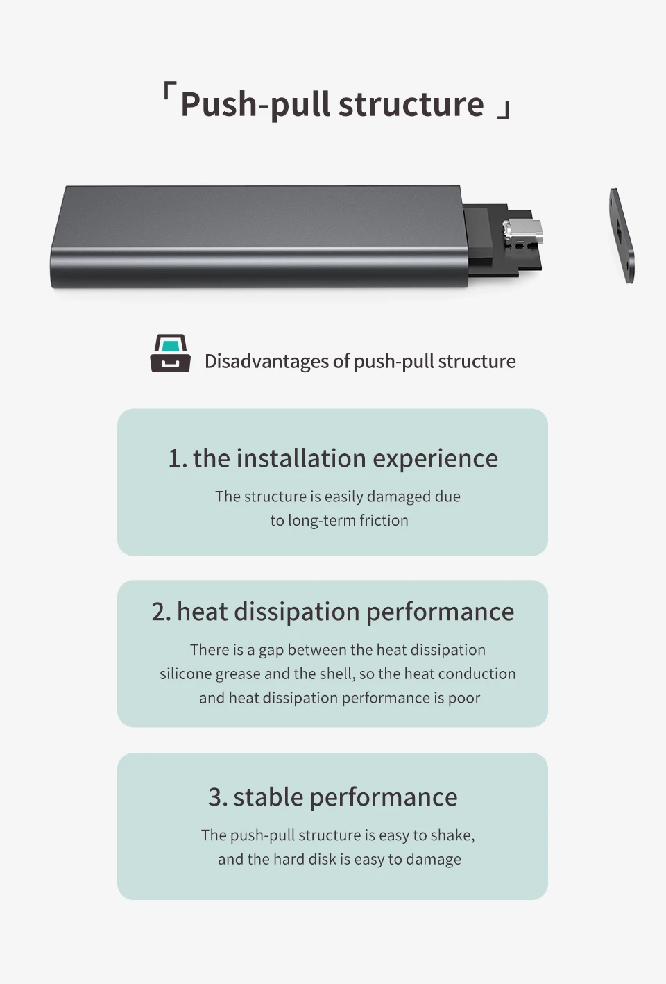 Yottamaster HP5 10Gbpe M.2 NVME SSD Case SATA Dual Protocol M.2 to USB Type C 3.1 GEN2  Adapter for NVMe UASP USB3.1 GEN2 Type-C