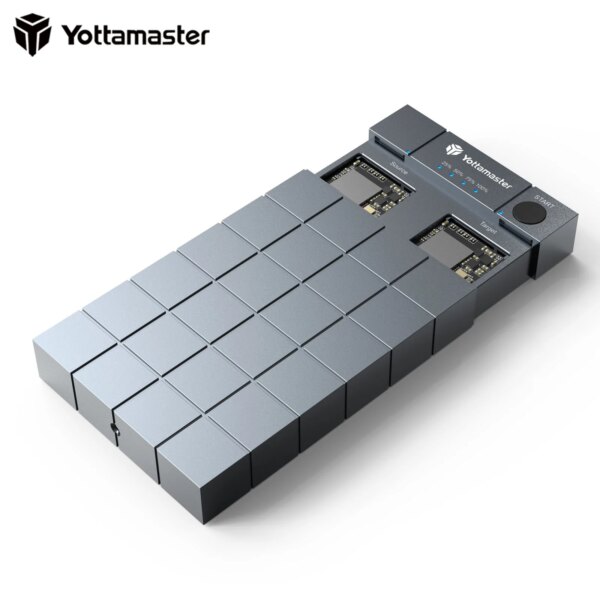 Yottamaster HC Dual-Bay M.2 NVMe Duplicator Offline Cloner Docking Station