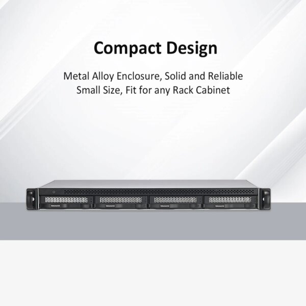 TERRAMASTER U4-423 2.5GbE NAS Rackmount 1U 4-Bay High Performance for SMB with N5105/5095 Quad-core CPU, 4GB DDR4 Memory - Image 3