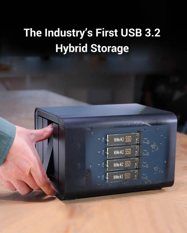 TERRAMASTER D8 Hybrid 8-Bay Hybrid RAlD Enclosure USB 3.2 Gen 2 10Gbps Type C Storage Supports RAID 0/1/Single/JBOD（Diskless） - Image 2