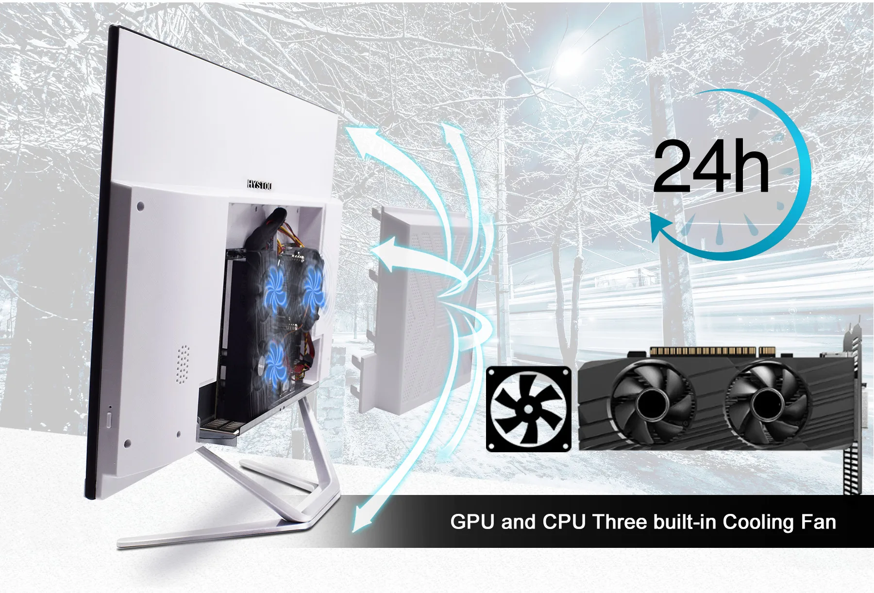 Intel 14 Cores i7 13700H Gaming PC White 27 Inch All in One Computer DDR4 with NVIDIA RTX3050 GDDR6 6G for PC Gamer