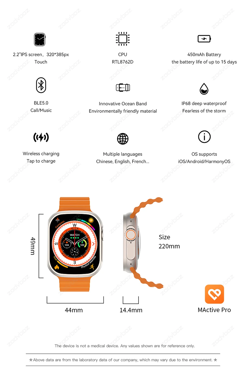 New Series 9 Watch PK HELLO WATCH 3 Smart Watch Men Compass GPS Sports Watches Women NFC Waterproof Health Smartwatch For Men