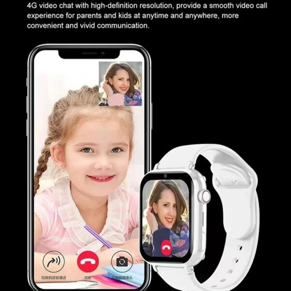 Kids Smart Watch 2/4G Sim Card LBS Tracker SOS Camera Children For Mobile Phone Voice Chat Math Game Flashlight Kids Smart Watch - Image 2