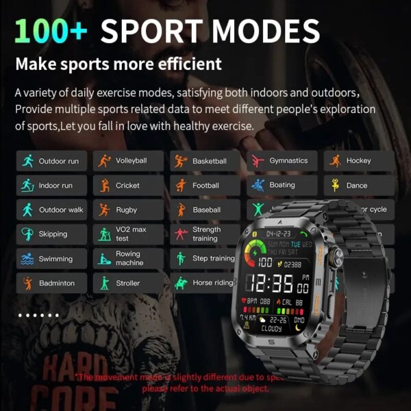 New GPS Smart Watch 2.01 Inch Screen 400 MAh Bluetooth Call Voice Assistant Watch Sports Fitness Waterproof Smartwatch For Men - Image 5