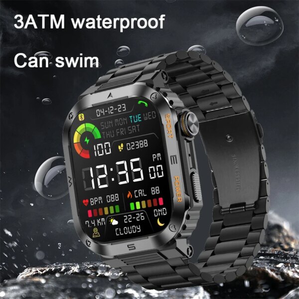 New GPS Smart Watch 2.01 Inch Screen 400 MAh Bluetooth Call Voice Assistant Watch Sports Fitness Waterproof Smartwatch For Men - Image 4