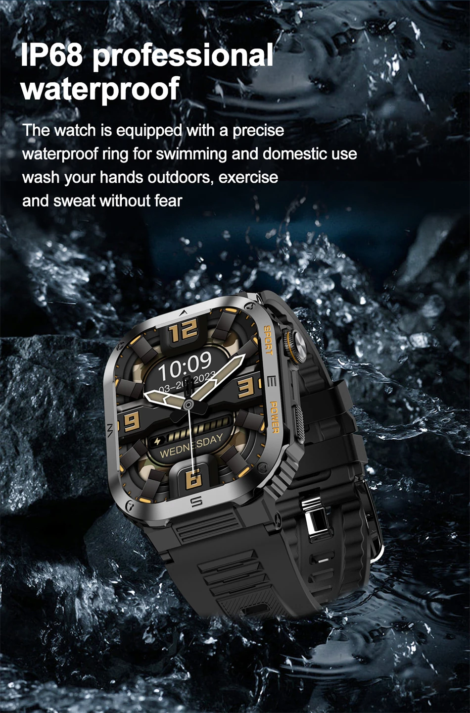 New GPS Smart Watch 2.01 Inch Screen 400 MAh Bluetooth Call Voice Assistant Watch Sports Fitness Waterproof Smartwatch For Men