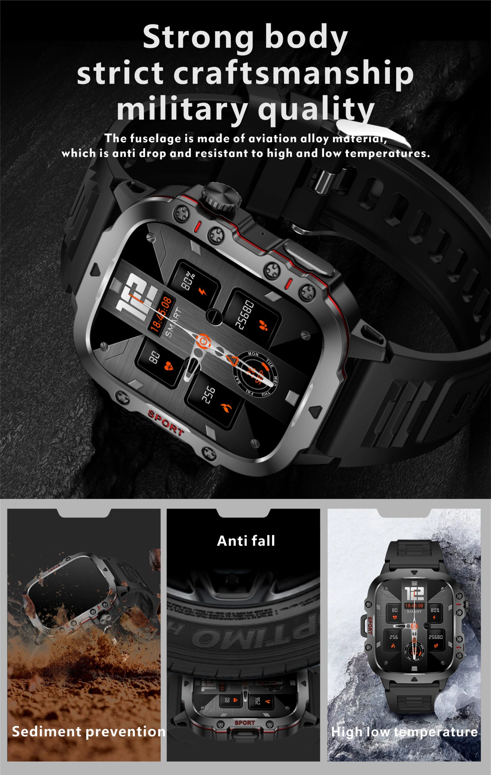 New HD Smart Watch 1.96 Inch Screen 420 MAh Bluetooth Call Voice Assistant Watch Sports Fitness Waterproof Smartwatch For Men