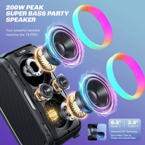 W-KING 250W PEAK Large Bluetooth Speaker Loudest/Massive 120dB/12 Custom Bass, V5.3 Big Party Boombox Portable Speaker Wireless - Image 5