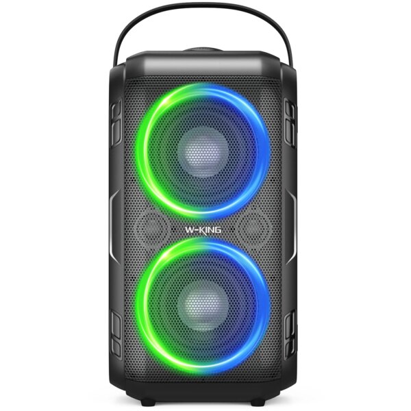 W-KING 80W RMS Party Portable Speakers Bluetooth Wireless Boombox/4 Drivers(2*4.04'' Woofer), Huge 105dB Sound Large Speaker