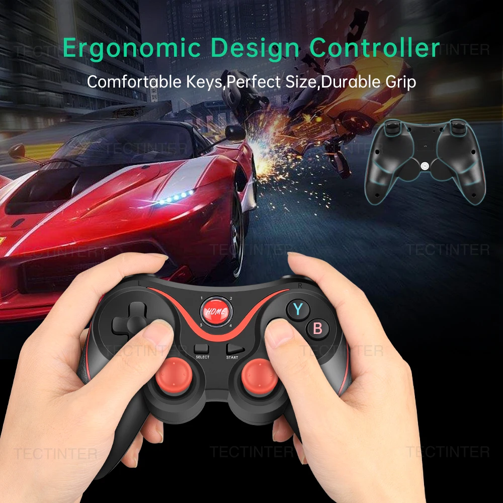 Terios T3 Support Bluetooth Gamepad For Android Phone PC Joystick Controle Wireless Game Controller For Switch/PS3 Accessorie