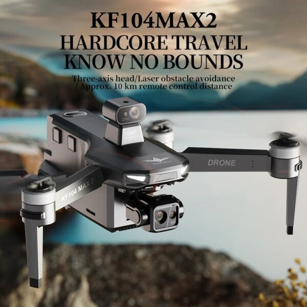 KF104 / KF104MAX2 Professional Drone With 4K Camera 3-Axis Gimbal WIFI 360 Obstacle Avoidance Touch Screen FPV Brushless RC Dron - Image 3