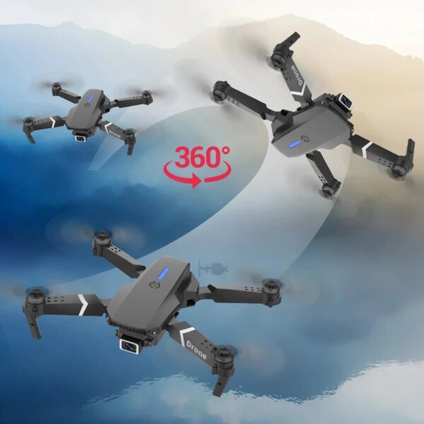 Professional Drone E88 4K Wide-Angle HD 1080P Camera WiFi FPV Height Hold Foldable RC Drone Quadrotor Helicopter Children's Toys - Image 4