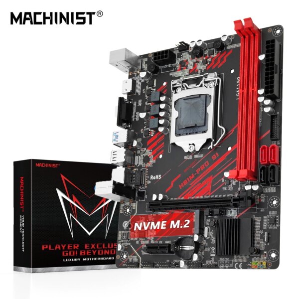 MACHINIST H81 Motherboard LGA 1150 NVME M.2 Slot Support i3 i5 i7/Xeon E3 V3 Processor DDR3 RAM H81M-PRO S1 Mainboard - Image 5