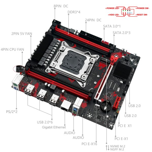 MACHINIST X79 Motherboard combo With Intel Xeon E5 2689 LGA 2011 CPU Processor + DDR3 1*16GB RAM Support M.2 NVME Slot - Image 3