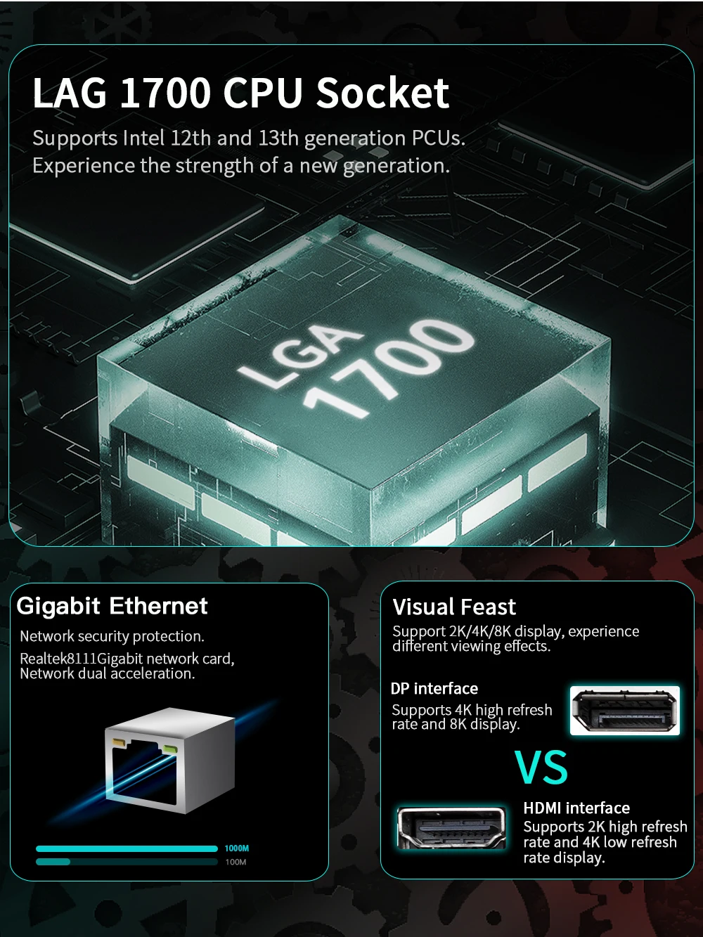 MACHINIST B660 Windwalker DDR4 Motherboard Support 12 13 Gen and Intel LGA 1700 CPU 12100F/12400F/12490F/12600F/12700F/13600F