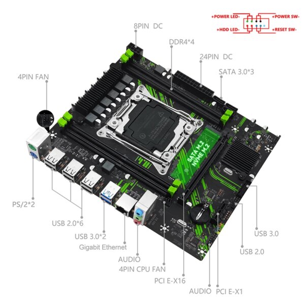 MACHINIST X99 Motherboard kit with Intel Xeon E5 2620 V3 CPU + DDR4 8GBx2 2133MHz Dual-Channel RAM Set Computer Combo - Image 3