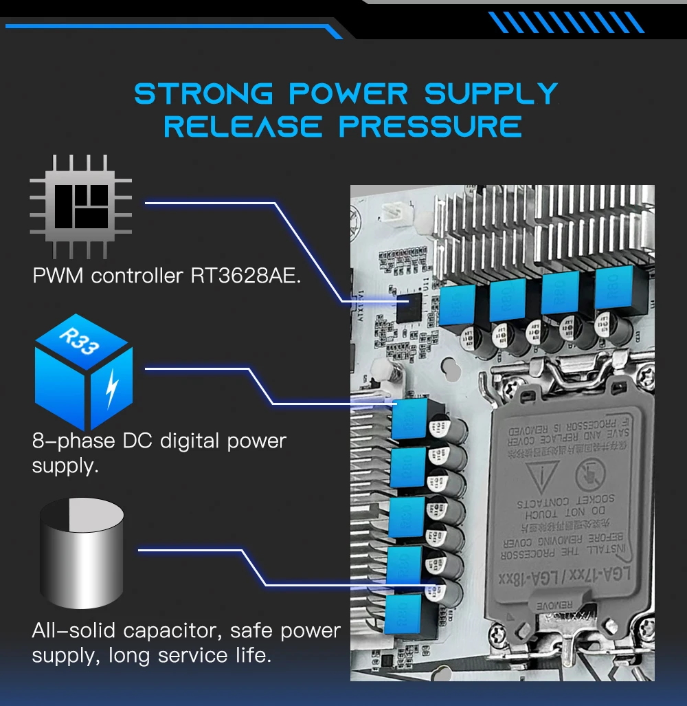 MACHINIST B760 GT4 DDR4 Motherboard LGA 1700 Support Intel Core I3/i5/i7/i9 12th 13th Processor CPU Dual Channel Memory