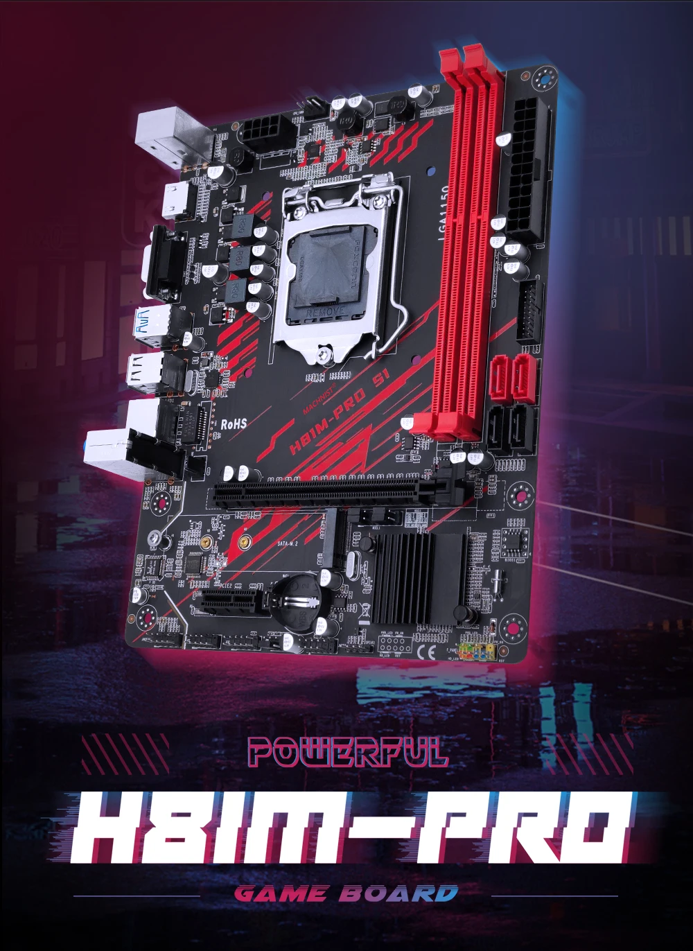 MACHINIST H81 Motherboard LGA 1150 NVME M.2 Slot Support i3 i5 i7/Xeon E3 V3 Processor DDR3 RAM H81M-PRO S1 Mainboard