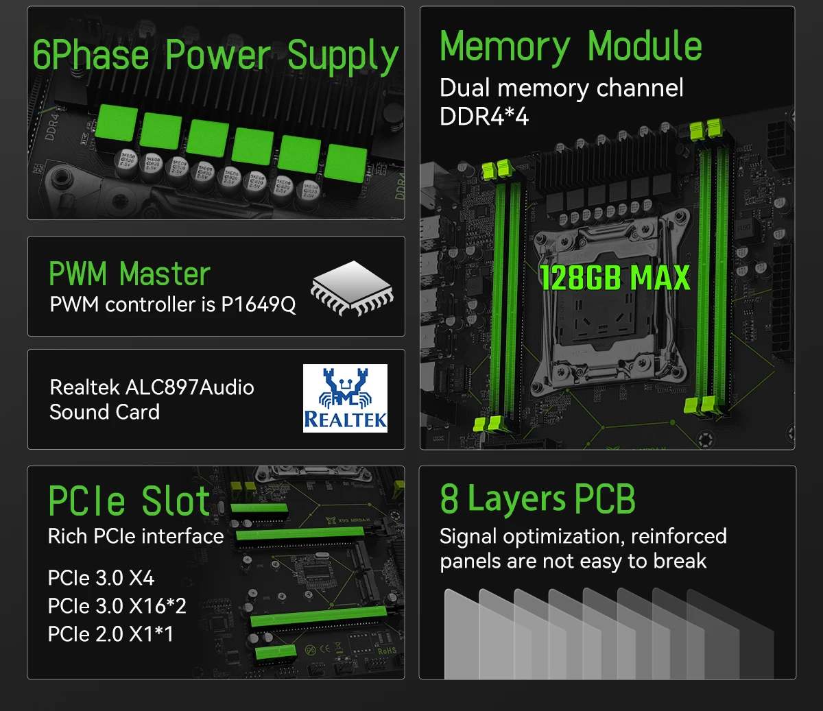 MACHINIST X99 MR9A-H Motherboard Support LGA 2011-3 Xeon E5 V3 V4 CPU Processor DDR4 RAM Memory ATX NVME M.2