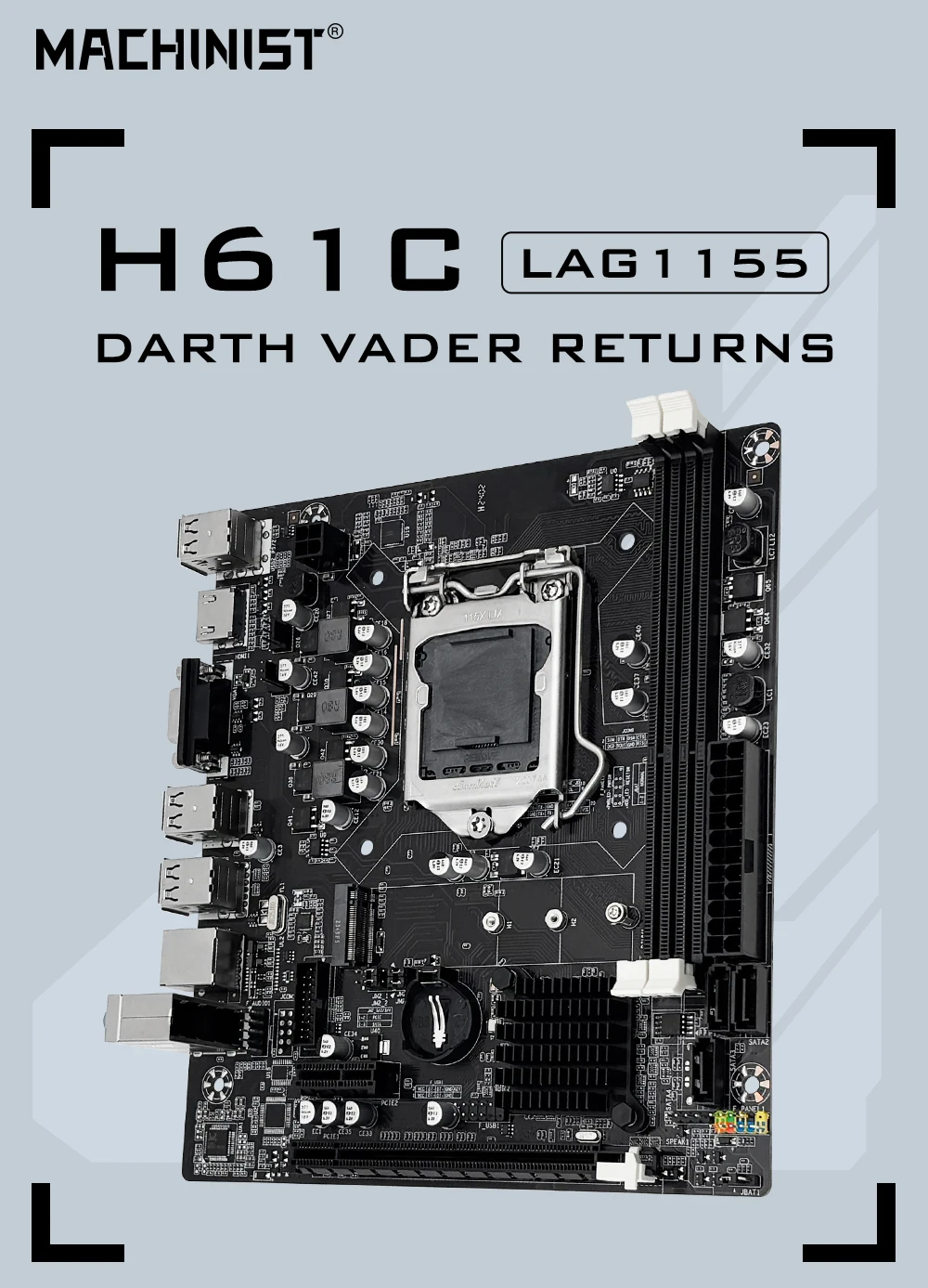 MACHINIST H61 Motherboard LGA 1155 DDR3 RAM Compatible With Intel Core CPUs 2nd And 3rd Generations Supports M.2 NVME SDD