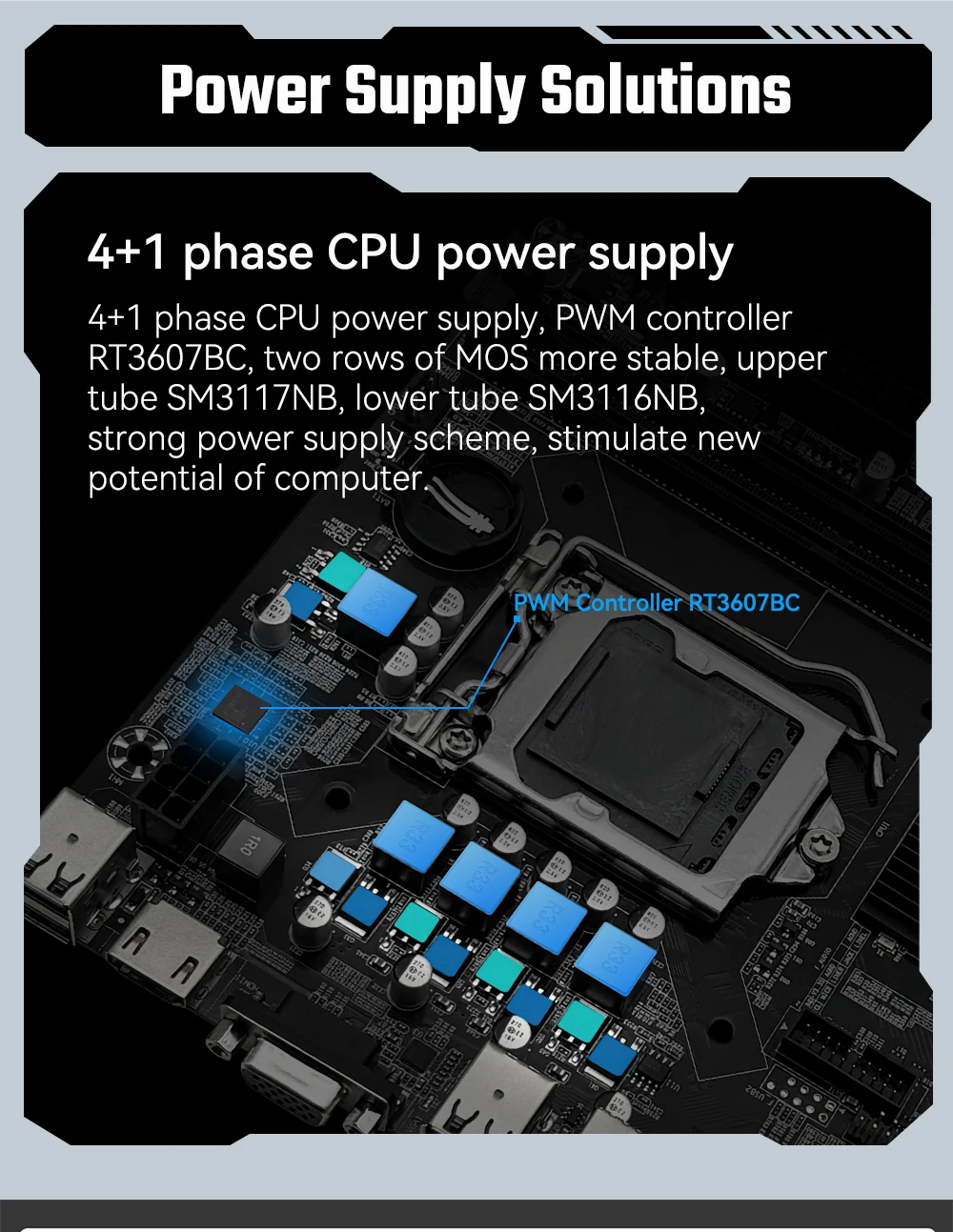 MACHINIST H110 Motherboard Supports LGA 1151 Intel Core CPU  DDR4 RAM And M.2 NVME SDD VGA HDMI