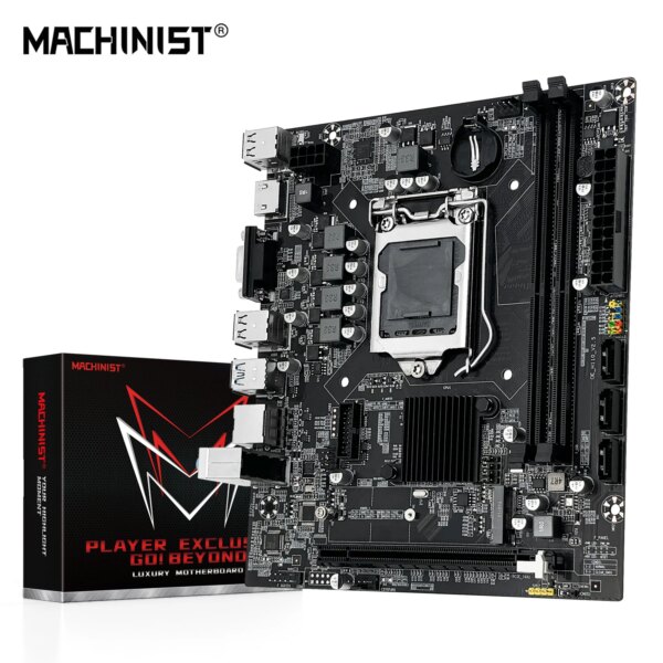 MACHINIST H110 Motherboard Supports LGA 1151 Intel Core CPU  DDR4 RAM And M.2 NVME SDD VGA HDMI