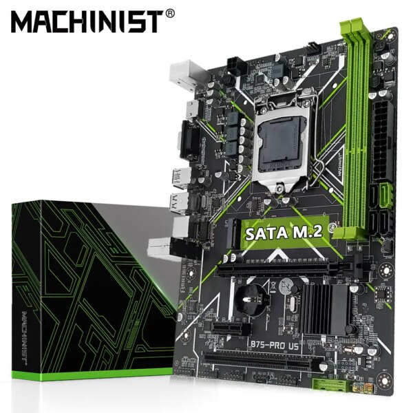 MACHINIST B75 LGA 1155 Motherboard With NGFF M.2 HDMI VGA interface Support Intel i3/i5/i7 CPU  DDR3 RAM Desktop memory