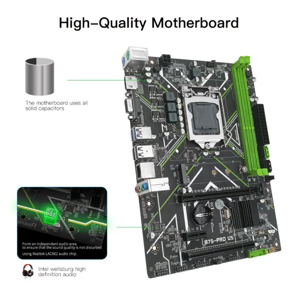 MACHINIST B75 LGA 1155 Motherboard With NGFF M.2 HDMI VGA interface Support Intel i3/i5/i7 CPU  DDR3 RAM Desktop memory - Image 2