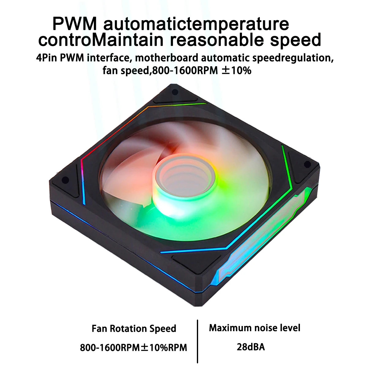 IWONGOU black  Computer Case Fan Ventoinha PC Unlimited Space 120mm RGB Fan 4pin PWM CPU Cooling Fan 3pin5v Argb 12cm Ventilador