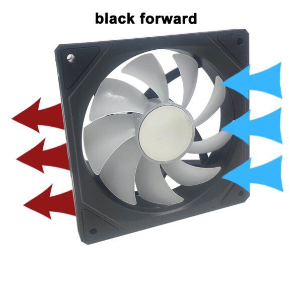 IWONGOU black  Computer Case Fan Ventoinha PC Unlimited Space 120mm RGB Fan 4pin PWM CPU Cooling Fan 3pin5v Argb 12cm Ventilador - Image 2