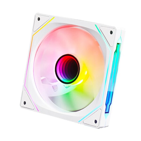 IWONGOU 4 PRO Computer Chassis white reversal Fan 12cm ARGB 4 Pin PWM Quiet Cooling Fan 12V Large Air Volume 47.2CFM/800-1600RPM - Image 5