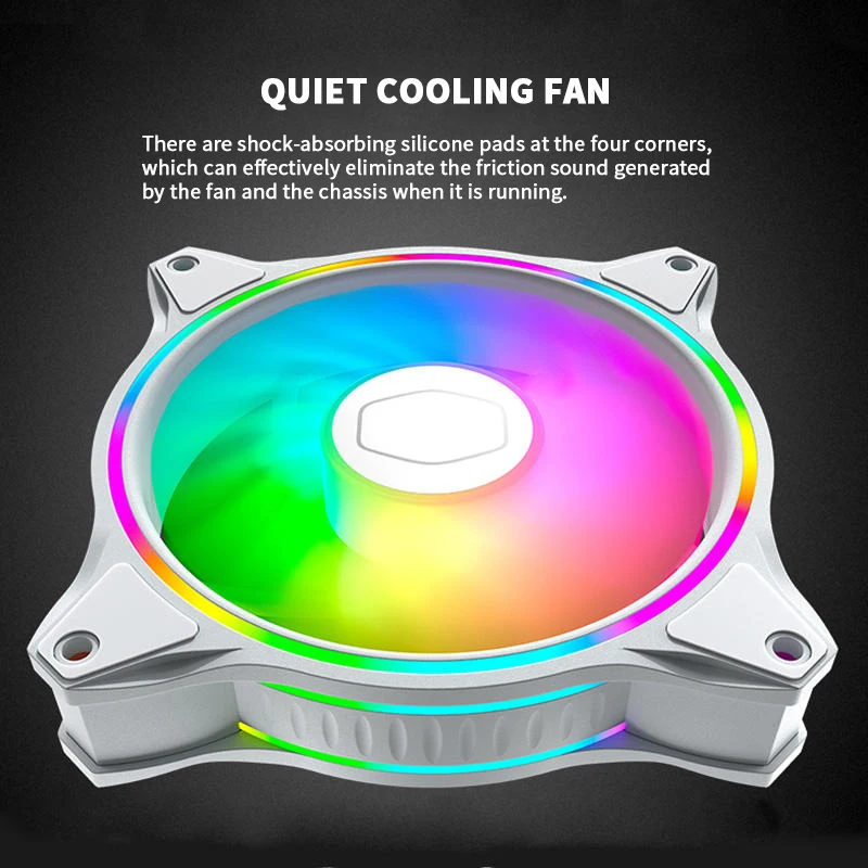 Cooler Master MF120 HALO Cooling Fan 120mm 5V/3PIN ARGB Computer Case Fan CPU Cooler PWM Quiet Fans