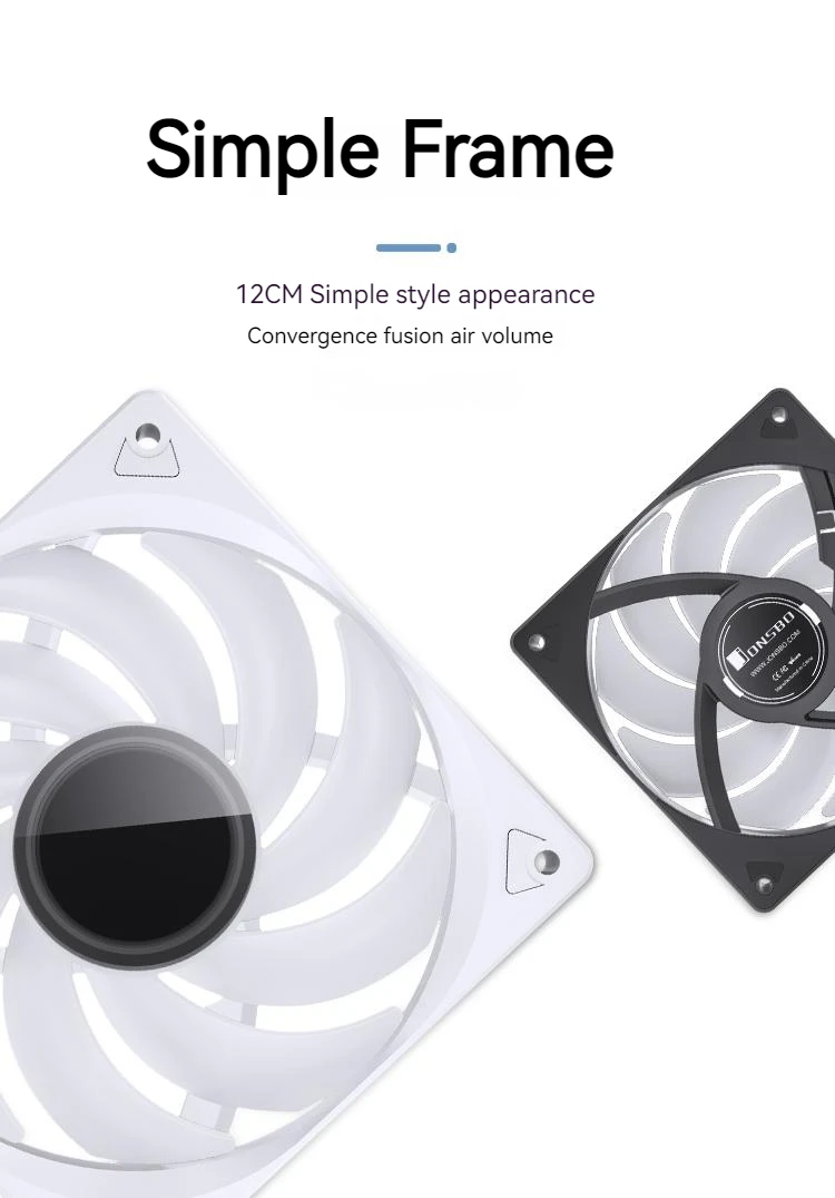 JONSBO SL-120 120mm ARGB Serializable Computer Case Silent Cooling Fan 5V 3PIN PWM High Performance CPU Cooler Fan