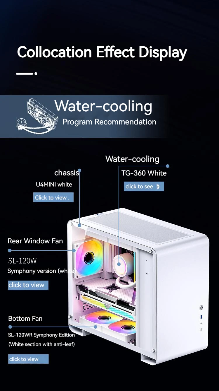 JONSBO SL-120 120mm ARGB Serializable Computer Case Silent Cooling Fan 5V 3PIN PWM High Performance CPU Cooler Fan