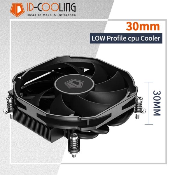 ID Cooling IS-30i Low Profile 30mm Ultra-slim CPU Radiator 4 Heatpipes 92mm Quiet PWM Cooling Fan for Intel LGA 1700 1200 115X