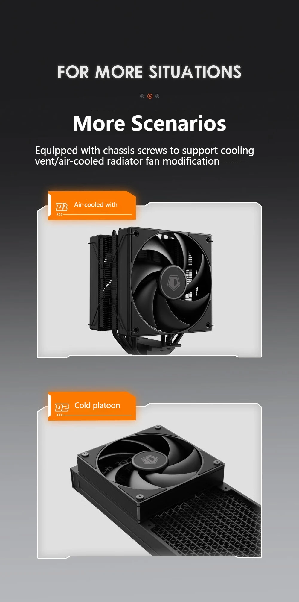 ID Cooling AF-125-K 12cm PC Case Fan 12V/4Pin PWM Hydraulic Bearing Silent Fan for Chassis CPU Radiator Water Cooling Ventilador