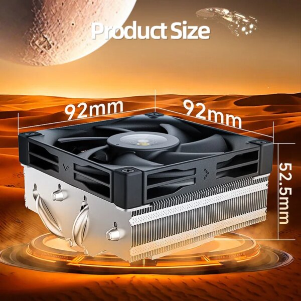 DeepCool AN400 4Heatpipe CPU Cooler PWM 500-2750RPM High 52.5mm Down Pressure Air Radiator for LGA1700 AM4 AM5 Mini ITX Platform - Image 3