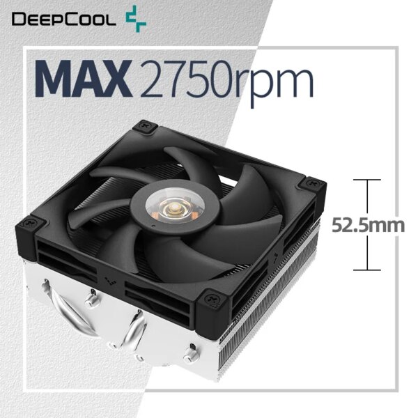 DeepCool AN400 4Heatpipe CPU Cooler PWM 500-2750RPM High 52.5mm Down Pressure Air Radiator for LGA1700 AM4 AM5 Mini ITX Platform