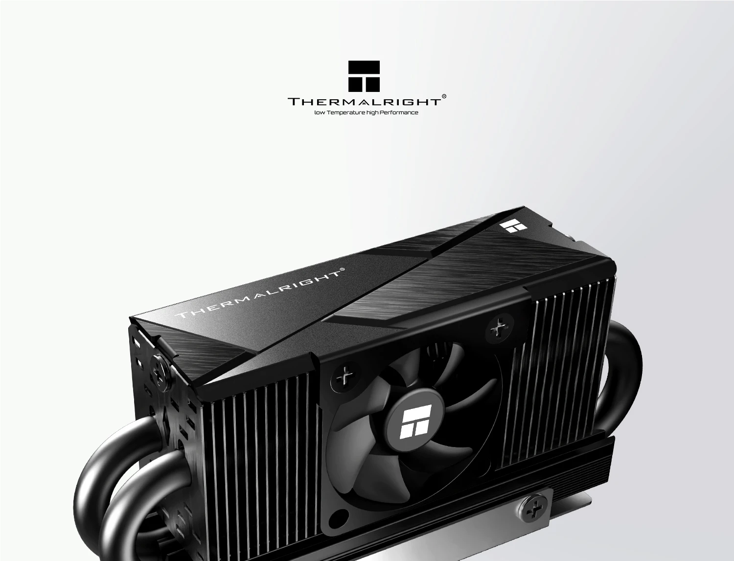 Thermalright HR-10 2280 Pro Solid State Drive Cooler AGHP 4 Heat Pipe Radiator with 3500-6000RPM 4Pin PWM Cooling Fan