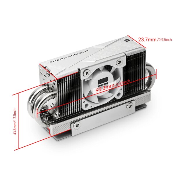 Thermalright HR-10 2280 Pro Solid State Drive Cooler AGHP 4 Heat Pipe Radiator with 3500-6000RPM 4Pin PWM Cooling Fan - Image 6