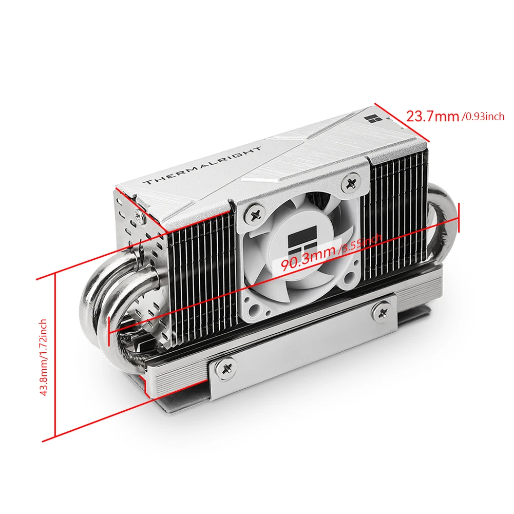 Thermalright HR-10 2280 Pro Solid State Drive Cooler AGHP 4 Heat Pipe Radiator with 3500-6000RPM 4Pin PWM Cooling Fan