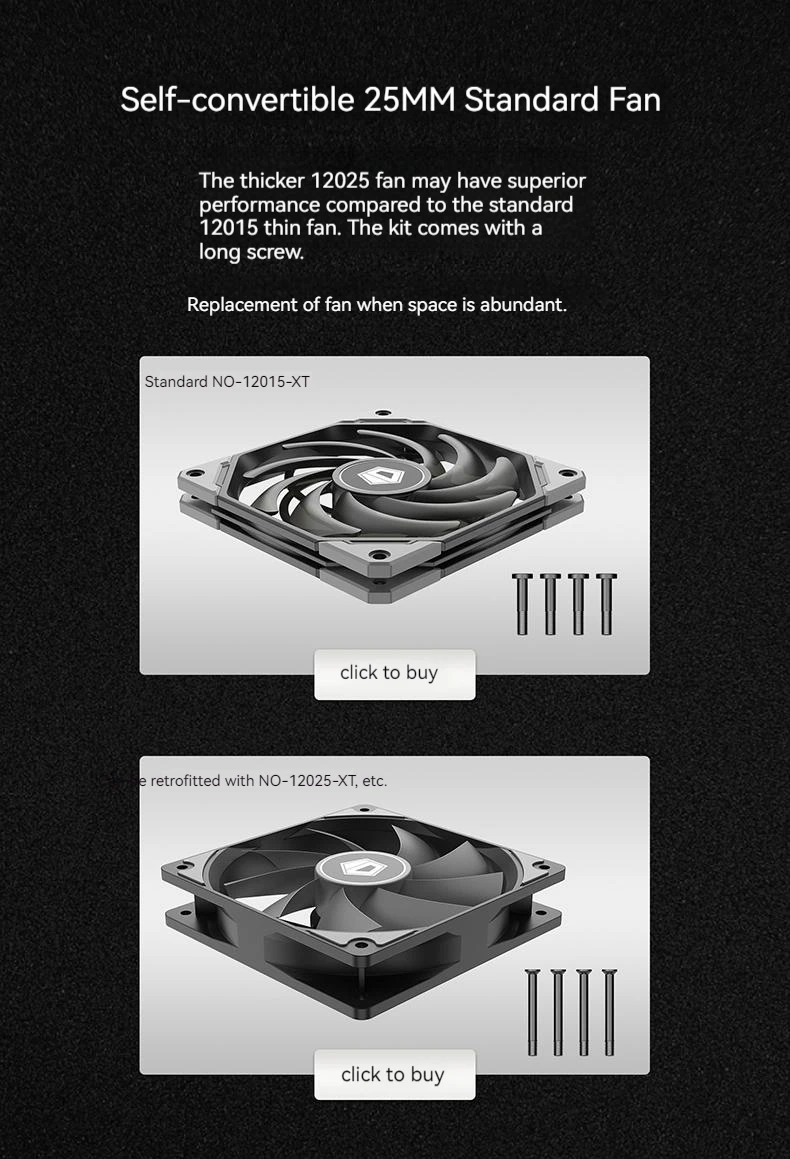 ID-COOLING IS-55 5Heatpipe CPU Cooler Down Pressure Air Cooling Radiator for LGA1200/1700/115X AM4 AM5 Mini ITX Compact Platform