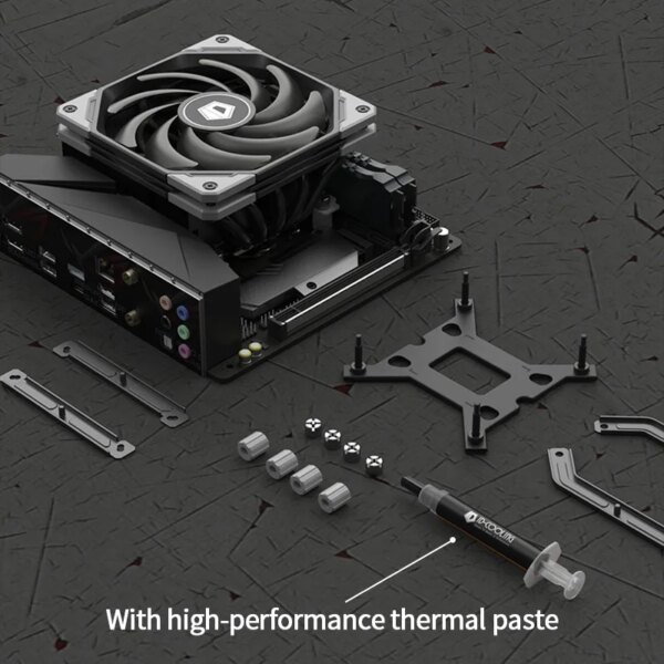 ID-COOLING IS-55 5Heatpipe CPU Cooler Down Pressure Air Cooling Radiator for LGA1200/1700/115X AM4 AM5 Mini ITX Compact Platform - Image 5