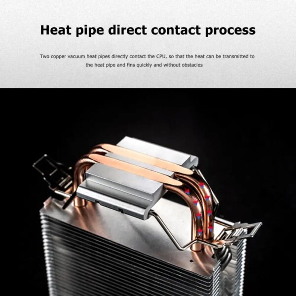 Jonsbo CR1200 CPU Cooler 2 Heat Pipe Tower RGB Colorful Light Effect 9cm Fan For LGA115X 775 AM4 - Image 5