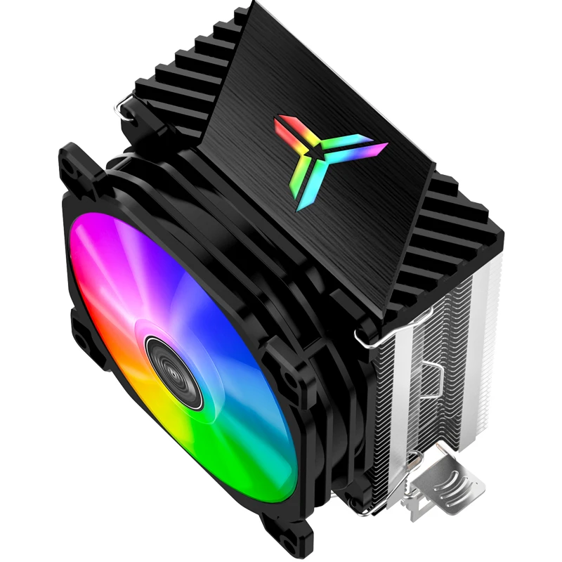 Jonsbo CR1200 CPU Cooler 2 Heat Pipe Tower RGB Colorful Light Effect 9cm Fan For LGA115X 775 AM4