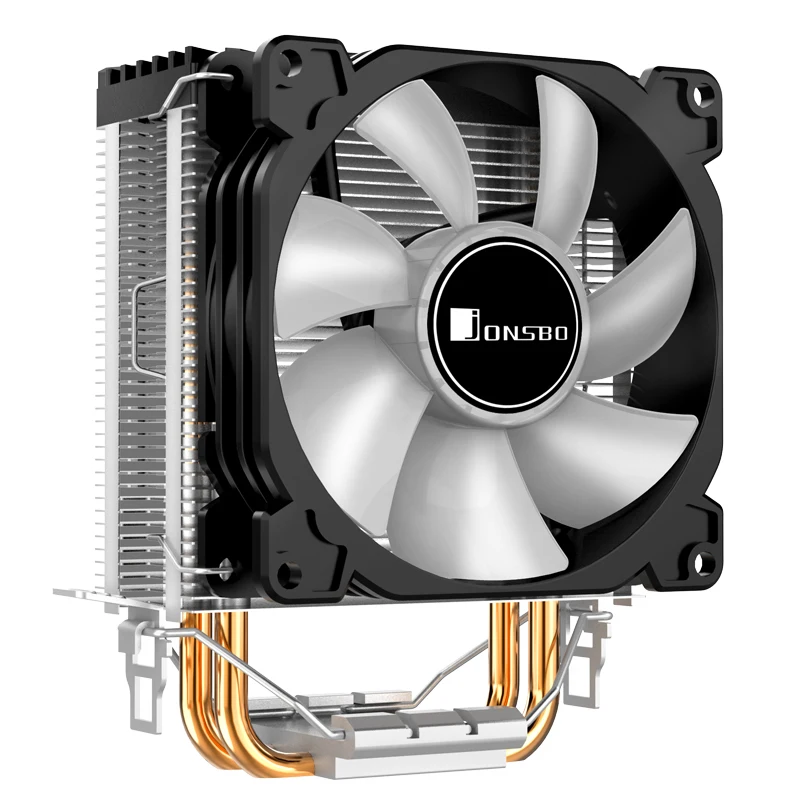 Jonsbo CR1200 CPU Cooler 2 Heat Pipe Tower RGB Colorful Light Effect 9cm Fan For LGA115X 775 AM4