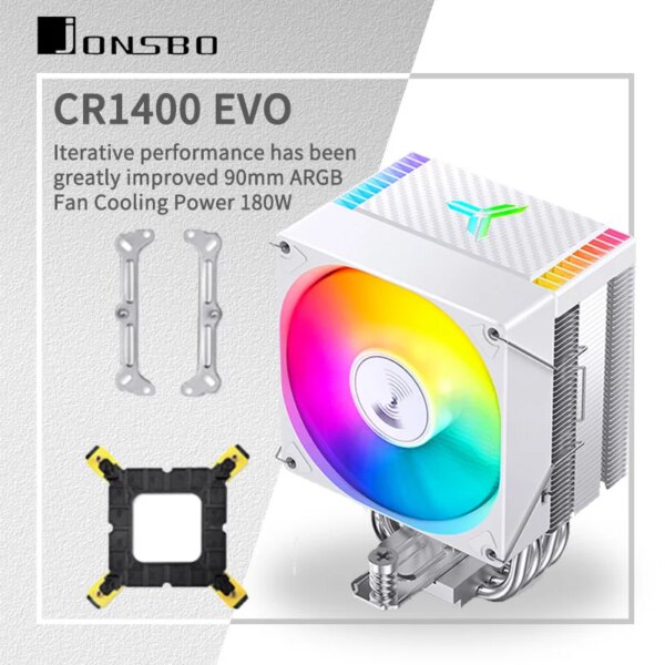 JONSBO CR1400 EVO CPU Cooler 4 Heat Pipe ARGB PWM Processador Air Cooler for LGA1700 1200 115X AM4 AM5